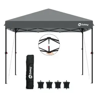 Sekey Faltpavillon 3 x 3 m inkl. Seitenteile Grau
