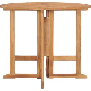vidaXL Klappbarer Garten-Esstisch Ø90x75 cm Massivholz Teak - Braun
