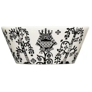 Iittala Taika Schale aus Porzellan in der Farbe Schwarz mit Muster 0,3L, Maße: 12,1cm x 12,1cm x 5,1cm, 1012502