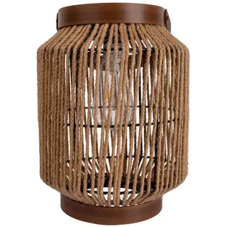 NÄVE Solarleuchte Metall Kunststoff 29 cm hoch Ø 22 cm inkl. Dämmerungssensor beige