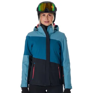 KILLTEC Damen Skijacke/Funktionsjacke mit abzippbarer Kapuze und Schneefang KSW 67 WMN SKI JCKT, ocean, 46, 41961-000