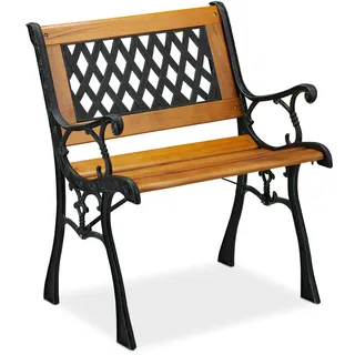 Relaxdays Gartenstuhl mit Armlehne 73 x 62 x 73 cm schwarz
