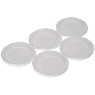 Weck Frischhaltedeckel Ø 80 mm (RR) 5er Set, Zubehör für Einweckgläser, Einmachgläser und Gläser, Deckel für Vorrats- und Einmachgläser