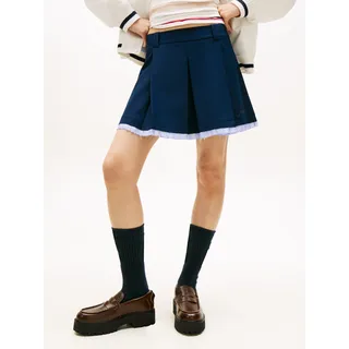 Tommy Jeans A-Linien-Rock "TJW VARSITY PLEATED MINI SKIRT" mit den klassischen Falten, schwarz night navy
