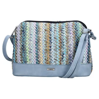 Rieker Umhängetasche, Schultertasche, Damen-Tasche mit verstellbarem Umhängeriemen, hellblau multicolor
