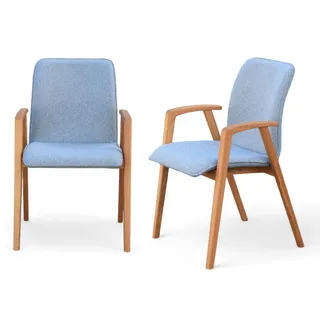 OTTO home Armlehnstuhl Loreen Polyester blau 2er Set