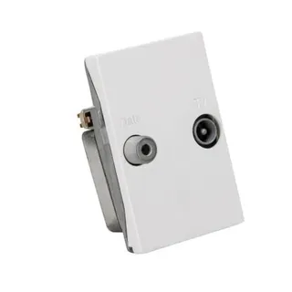 TRIAX Wall Outlet 2-way TD 241E White
