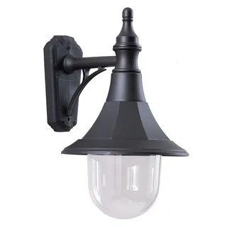 Elegante Wandlampe JONES Schwarz IP44 maritime Außenleuchte Laterne Wand Außen