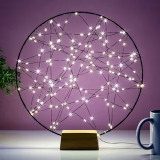 Winkee - LED Traumfänger | Premium Zimmer Deko | LED Traumfänger mit USB Anschluss | Fensterdeko | Betthimmel Dekoration für zuhause | Geschenk zu Weihnachten, Ostern, Hochzeit