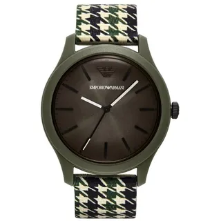 Emporio Armani Herren 45MM Grüne Kunststoffuhr, AR11694