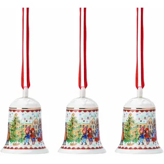 Hutschenreuther 02250-722828-28706 2023-Weihnachtsklänge Porzellan Glocken, 3 Teilig