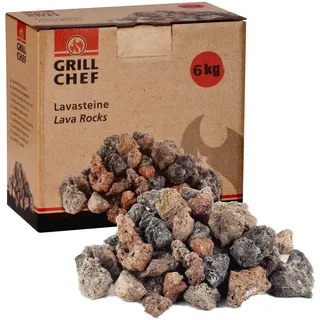 Lavasteine Grillen 6kg Lavagrill Natursteine Wiederverwendbar für Gasgrill