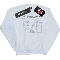 Dam, Herren, Pullover, Friendship Algorithm Sweatshirt aus Baumwolle, Weiss, (4XL)