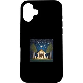Hülle für iPhone 16 Plus Schönes T-Shirt mit Heiliger Krippe Jesus in Einer Krippe