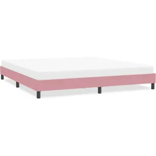 SYFAXTM Bettgestell ohne Matratze Rosa 200x220 cm Samt - Rosa