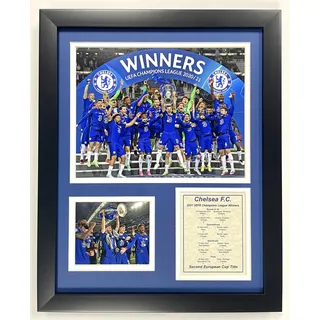 Legends Never Die, Inc. Chelsea FC | 2020–2021 UEFA Champions League Gewinner | 30,5 x 38,1 cm gerahmte Fotocollage