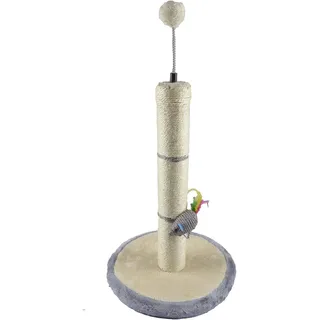 Kätzchenbaum mit Spielzeug, 46 cm, naturfarben/Grau