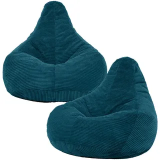 icon Sitzsack Sessel aus Cord 2-tlg. , Grün , Kunststoff , 90x73x84 cm , Hergestellt in Deutschland , Wohnzimmer, Sessel, Sitzsäcke, XXL Sitzsäcke