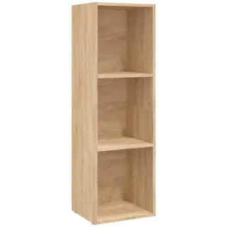 vidaXL Bücherregal TV Schrank Wandregal Standregal Aktenregal Raumteiler Fernsehtisch Lowboard Regal Fernsehschrank Sonoma Eiche 36x30x114cm Holzwerkstoff