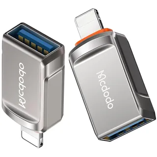 mcdodo Lightning auf USB Adapter,iPhone USB Lightning Stick Kamera Adapter Kompakter USB 3.0-OTG für iPhone/iPad,Support Hubs, MIDI Keyboard, Maus (Lightning auf USB-1 Stück)