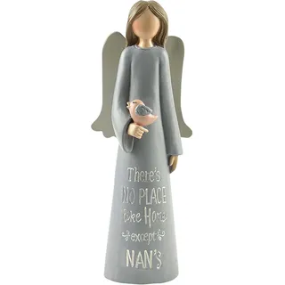 Blossom Bucket Feder & Anmut Vogel, Figur für Oma, Statue für Haus oder Zimmer, Schutzengel, Ornament, Geschenke für sie, Verschiedene Größen, Einheitsgröße