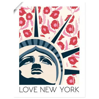Artland Wandbild "Love New York" Elemente der Architektur 1 Stk. tlg. als Alubild, Leinwandbild, Poster, Wandaufkleber in verschied. Größen, farbe bild(er): rot
