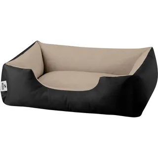 BedDog Hundecouch Lupi S 60 x 60 cm schwarz-beige