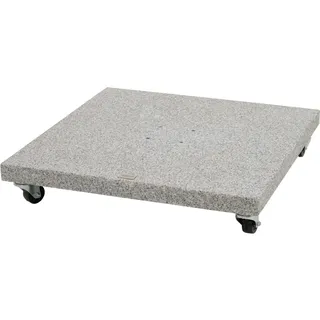 Siena Garden Ennio Granitschirmständer 90 kg mit Rollen, hellgrau gebürstet für Ampelschirme