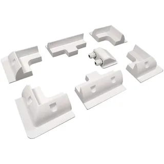 EnjoySolar Solarmodul Halterung ABS Montage Set 7 Teile Weiß mit Dachdurchführung