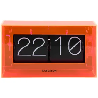 Karlsson Tischuhr Table Clock Boxed Flip Orange (11,7cm) - Orange