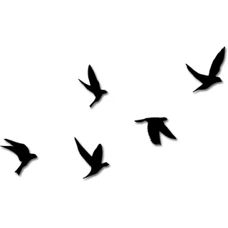 Wanddeko Vögel Acryl | Wanddeko Wohnzimmer – Moderne Wanddekoration Schwarz für Wohnzimmer, Schlafzimmer & Flur – Minimalistische Vogel Silhouetten für stilvolle Wandgestaltung“