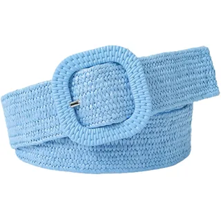 NALANY Stoffgürtel Stretchgürtel Flechtgürtel Geflochtener und Elastischer Dehnbarer Gürtel für Damen Bund Mode Dekorative Breite 4cm Länge 90cm,Candy Farbe Waehlbar (90cm/35.4", Blue)