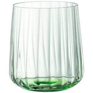 Spiegelau Lifestyle Becher-Set, 2-teilig, 340 ml, Moderne Trinkgläser aus Kristallglas mit Wellenstruktur, Spülmaschinenfest, Grün, 4453465