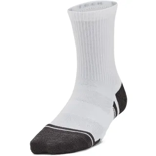 Under Armour Y Perform Tech 3p Crew – Weiß, Weiß, Tiefgrau – XS
