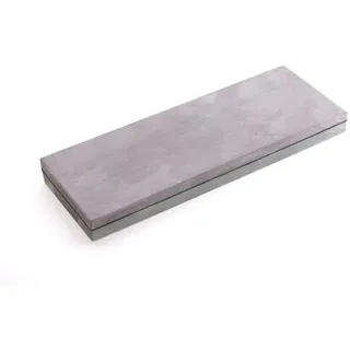 Schleifstein Natur Kombistein Belgischer Brocken 6000 und Pyrenäen Stein 1200, Grösse 200x60x20 mm Messer-Schärfer mit rundem Anreibestein