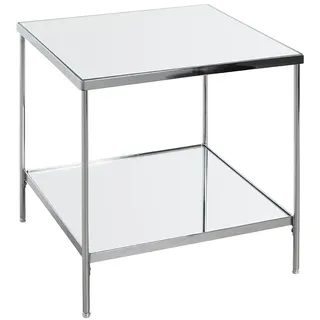 Haku-Möbel HAKU Beistelltisch rechteckig Glas silber 45,0 x 45,0 x 46,0 cm 1 St.