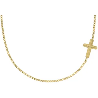 Fossil »Schmuck Geschenk Edelstahl HARLOW ALL STACKED UP CROSS, JF04748710«, goldfarben