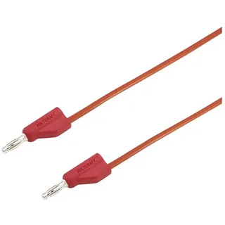 VOLTCRAFT MSB-300 Messleitung Lamellenstecker 4mm Lamellenstecker 4mm 2.00m Rot 1St.