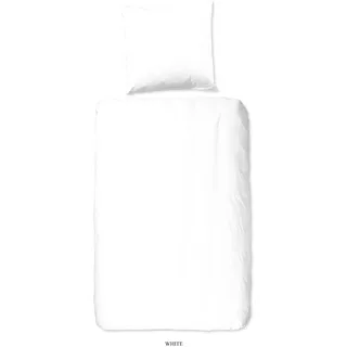 Good Morning Bettwäsche-Set Uni 140×200/220 cm Weiß - Weiß