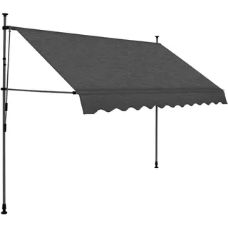 vidaXL Einziehbare Markise Handbetrieben mit LED 250 cm Anthrazit - Grau