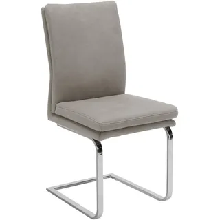 Novel Schwingstuhl , Chromfarben, Ecru , Metall, Textil , Uni , U-Form , 47x100x64 cm , Lederauswahl, Stoffauswahl , Esszimmer, Stühle, Schwingstühle