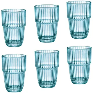 Bormioli Rocco Barshine LongDrink-Gläser, Blau, 38 cl, 6 Stück