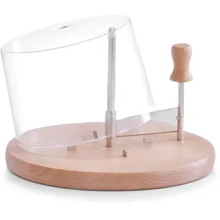Zeller Käseschneide-Set mit Haube - Betttablett, Holz/Edelstahl 22.5 x 15