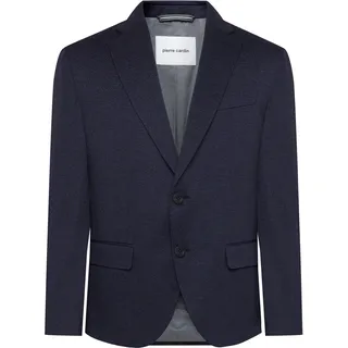 Sakko PIERRE CARDIN "Michel", Herren, Gr. 54, blau (sargasso sea), Obermaterial: 65% Polyester PES. 30% Viskose CV. 5% Elasthan EL. 55% Polyester PES. 45% Viskose CV. 55% Polyester PES. 45% Viskose CV., uni, regular fit, Sakkos Sakko, mit Knopfverschluss