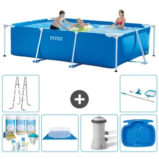 Rechteckiger Frame Pool - 300x200x75 cm - 7-teilig S20841 - Blau