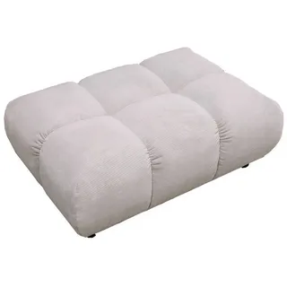 Kawola Hockerbank Vivien Silber Cord , Silberfarben , Textil , Rechteckig , 108x41x73 cm , Wohnzimmer, Sessel, Hocker & Hockerbänke, Sitzhocker