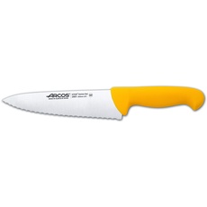 Arcos Serie 2900 - Kochmesser - Klinge gezähnt Nitrum Edelstahl 200 mm - HandGriff Polypropylen Farbe Gelb