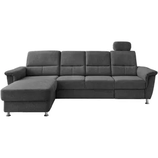 Livetastic Ecksofa , Anthrazit , Textil , Uni , Ottomane links, L-Form , 292x165 cm , Made in Eu , Relaxfunktion, seitenverkehrt erhältlich, Rücken echt, USB-Anschluss, Herz-Waage-Funktion, USB-C-Anschluss , Wohnzimmer, Sofas & Couches, Wohnlandschaften, Ecksofas