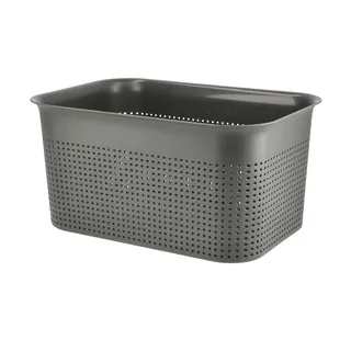 Rotho Aufbewahrungskorb Brisen 26 x 18 x 13 cm grau