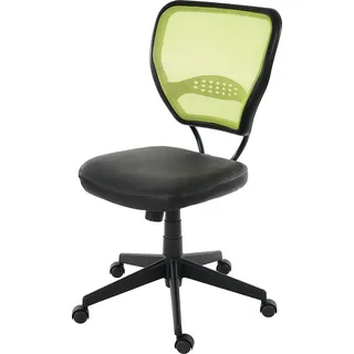Profi-Bürostuhl Seattle, Chefsessel Drehstuhl, 150kg belastbar, Kunstleder grün ohne Armlehnen - Grün